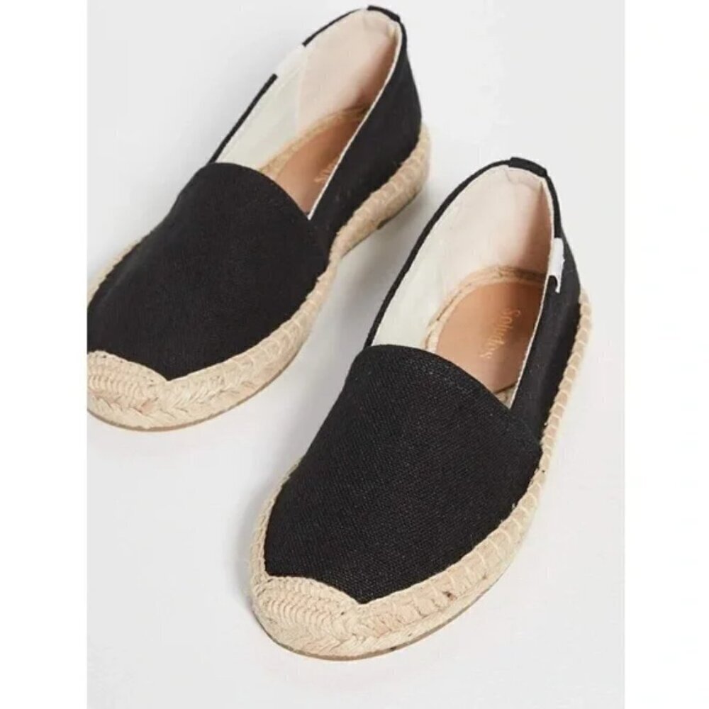 New Soludos Womens Original Dali Noche Black Espadrilles Size 8 US/38.5 EU